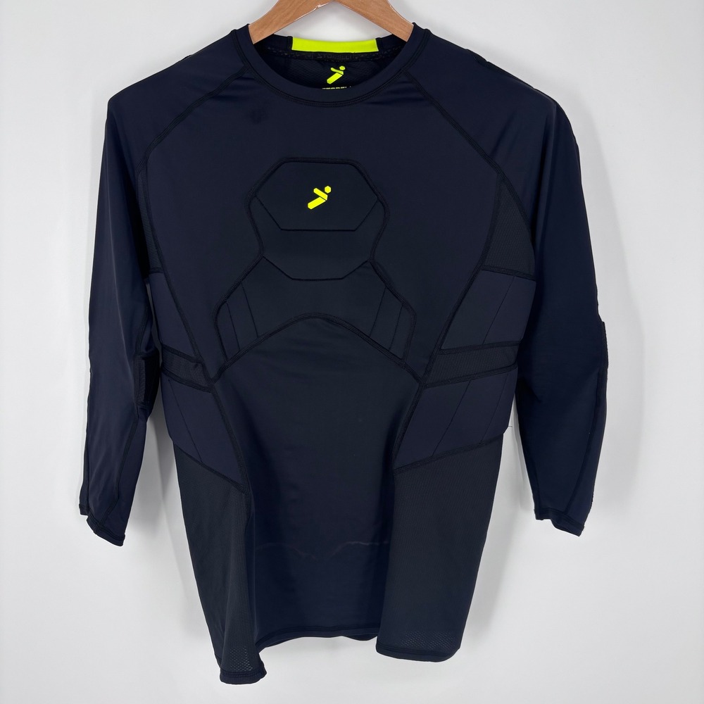 Storelli BodyShield Goalkeeper Top Mens XL 3/4 Sleeve Black Padded Compression